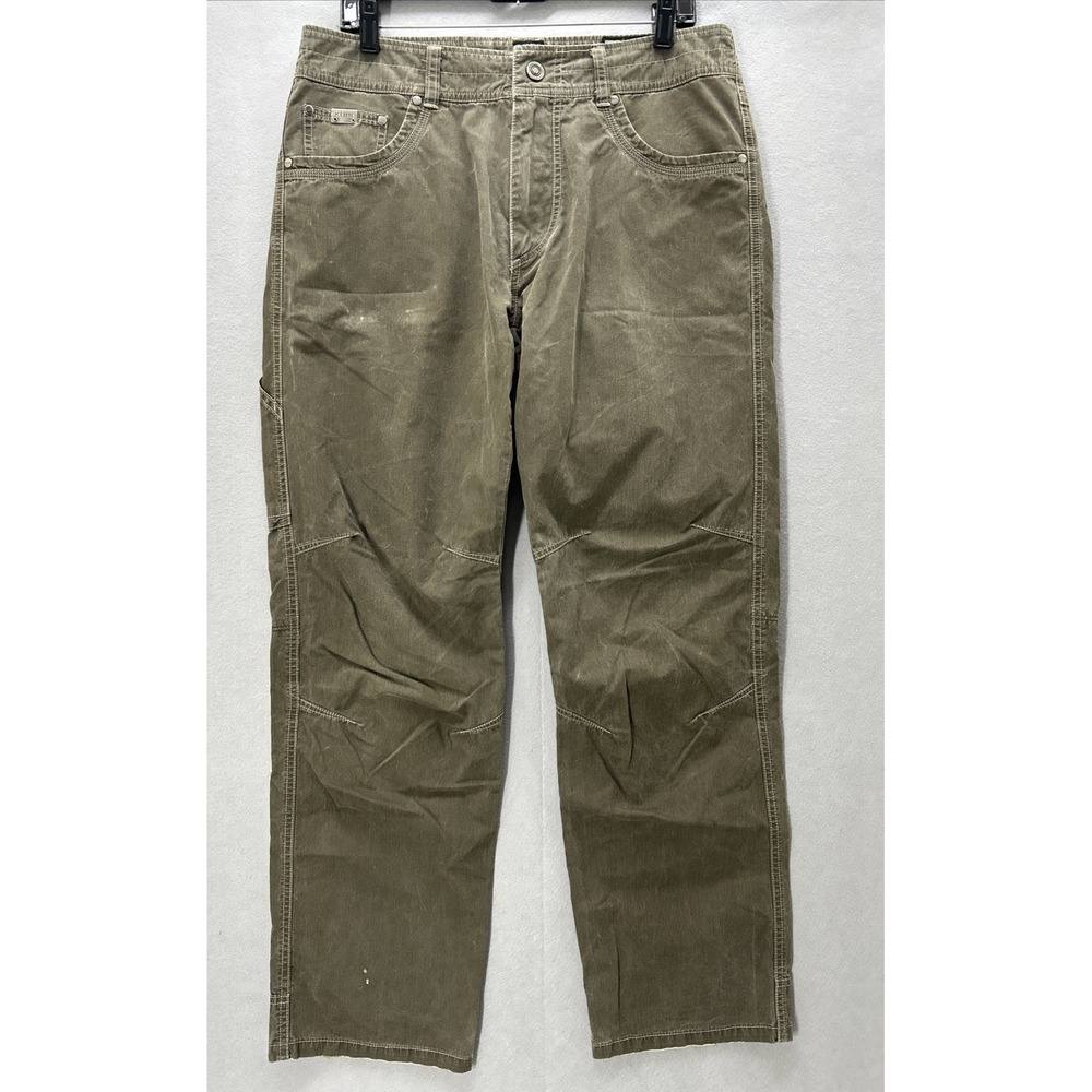 Kuhl Revolvr Pants Men 34x32 Olive Hiking Vintage Patina Dye Lightweight Outdoor